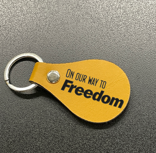 Immitatielederen sleutelhanger 'Freedom'