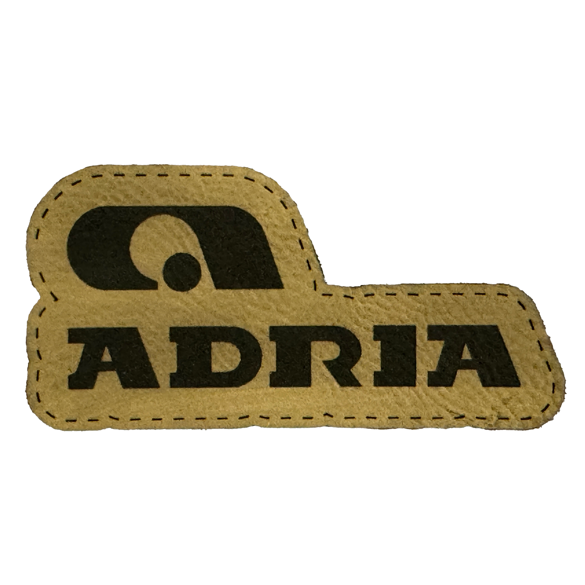 Lederen Adria Patch op luxe pet (lichtbruin leer)