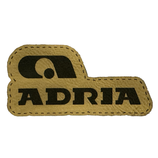 Lederen Adria Patch op luxe pet (lichtbruin leer)